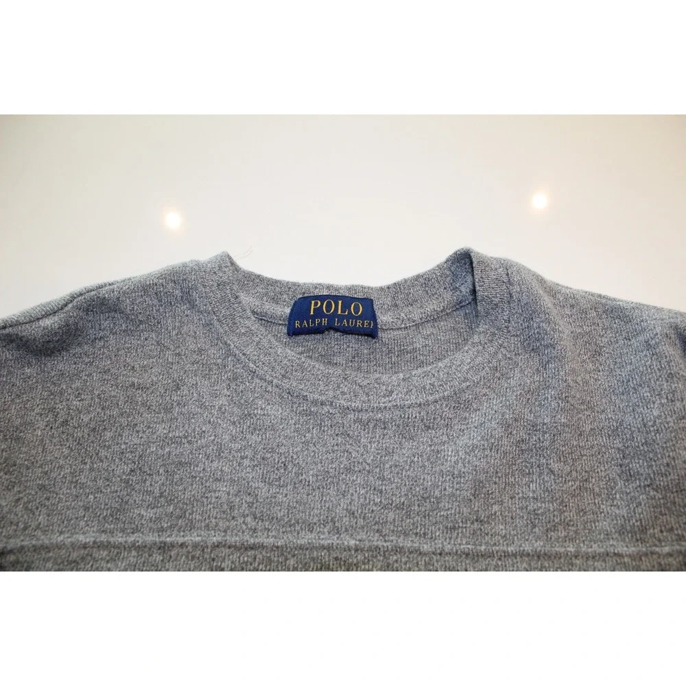 Polo Ralph Lauren Men's‎ Sweater Gray Crew Neck 100% Cotton Size M